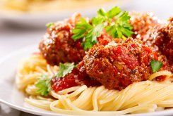 Spaghetti and meatballs